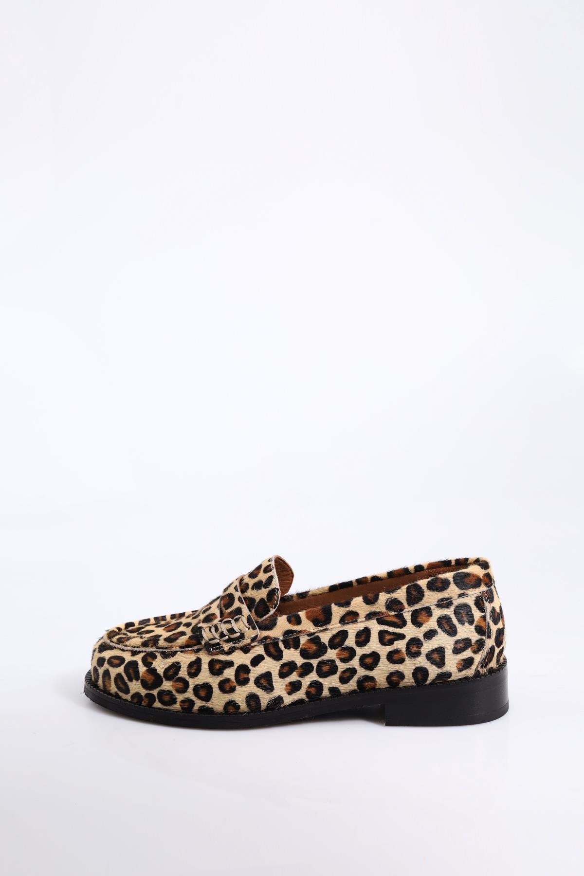 Leopar Tay Tüyü Loafer 23464