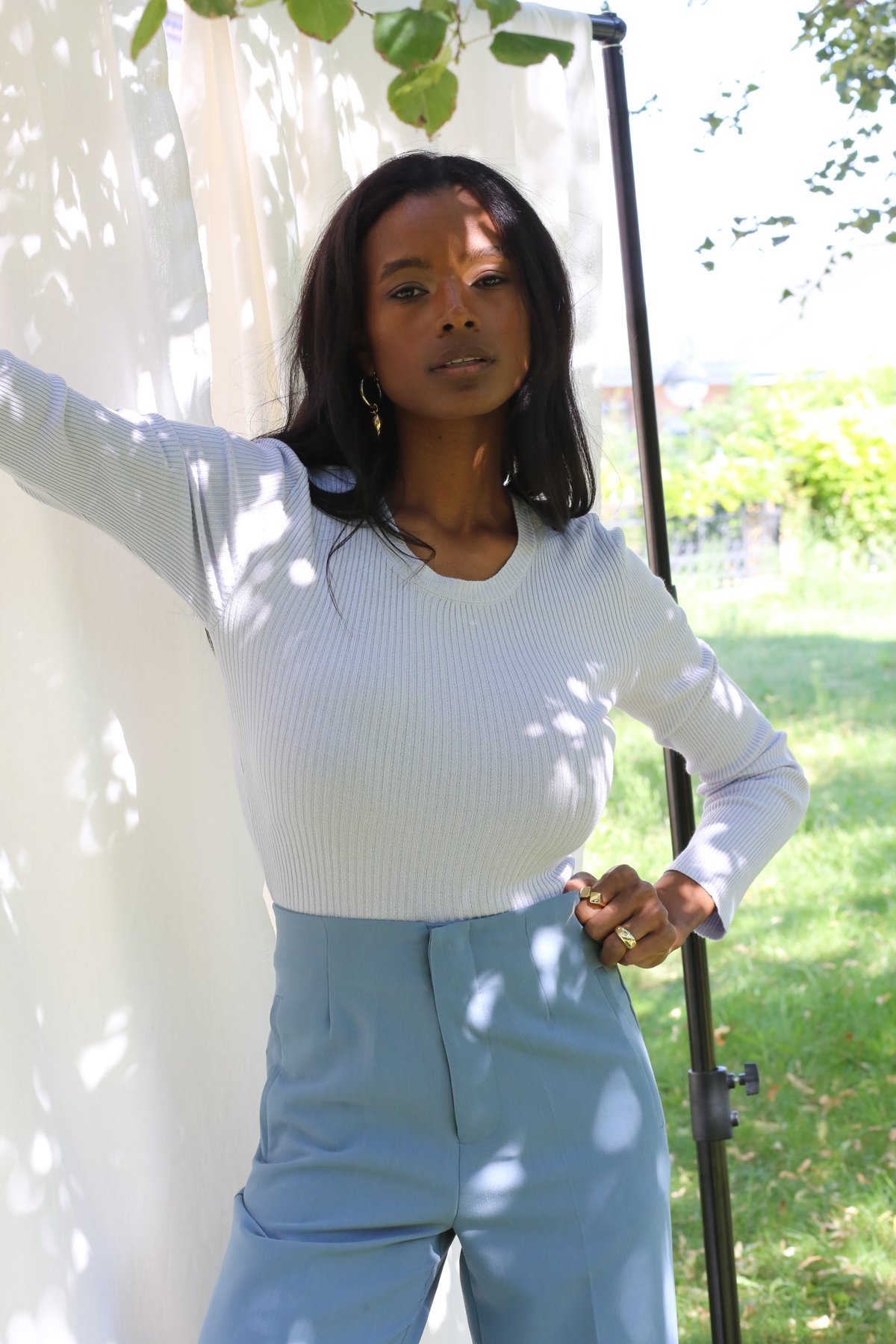 Lila Basic Triko 