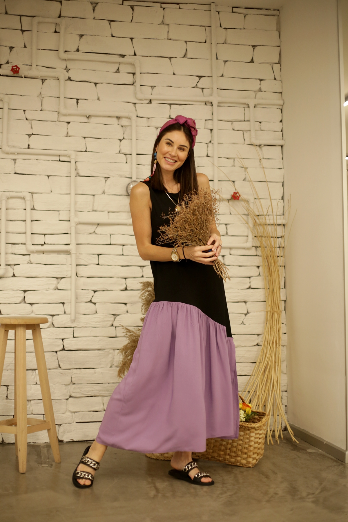 Lila Garnili Elbise 2533