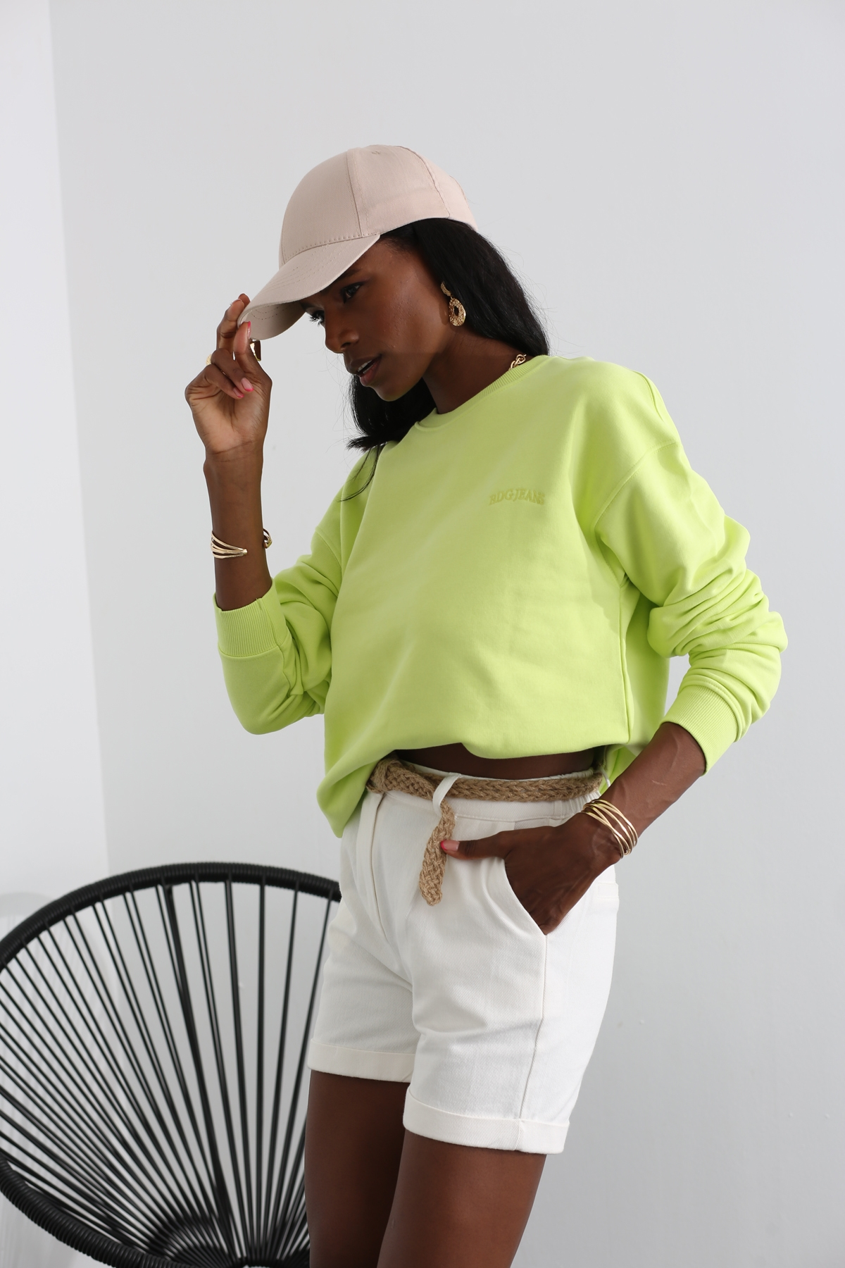 Lime Basic Sweatshirt 