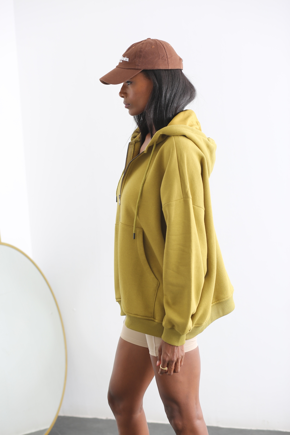 Lime Oversize Kapüşonlu Sweatshirt 0133