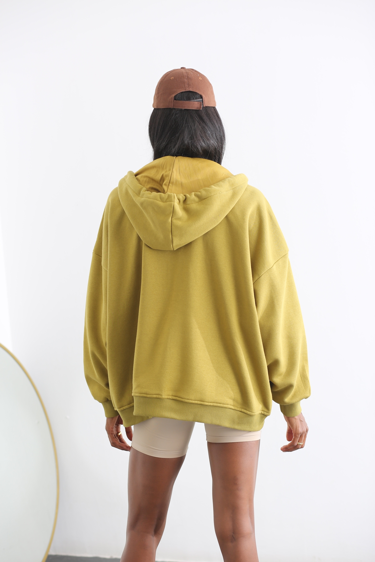 Lime Oversize Kapüşonlu Sweatshirt 0133