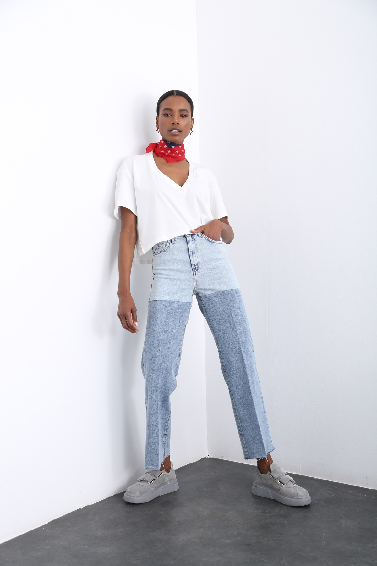 Mavi Çift Renk Straight Fit Jean 1672