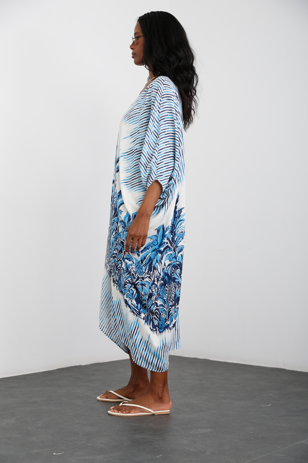 Mavi Desenli Kimono 54022