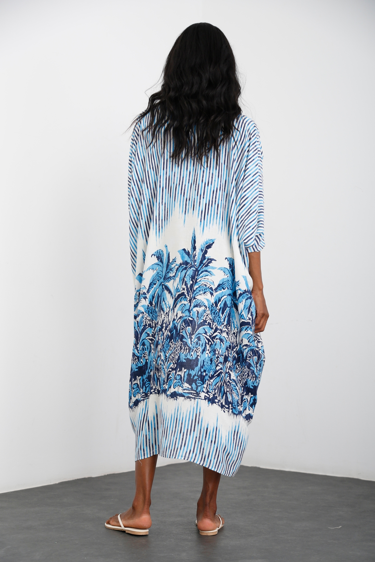 Mavi Desenli Kimono 54022