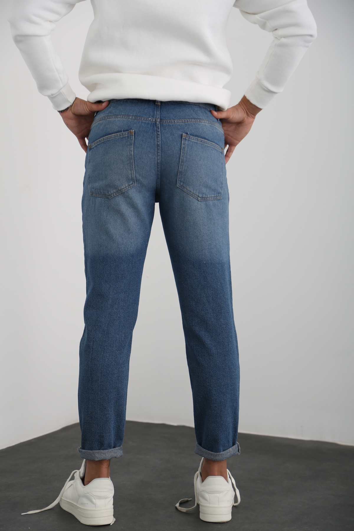 Mavi Erkek Yıkamalı Slim Fit Jean 