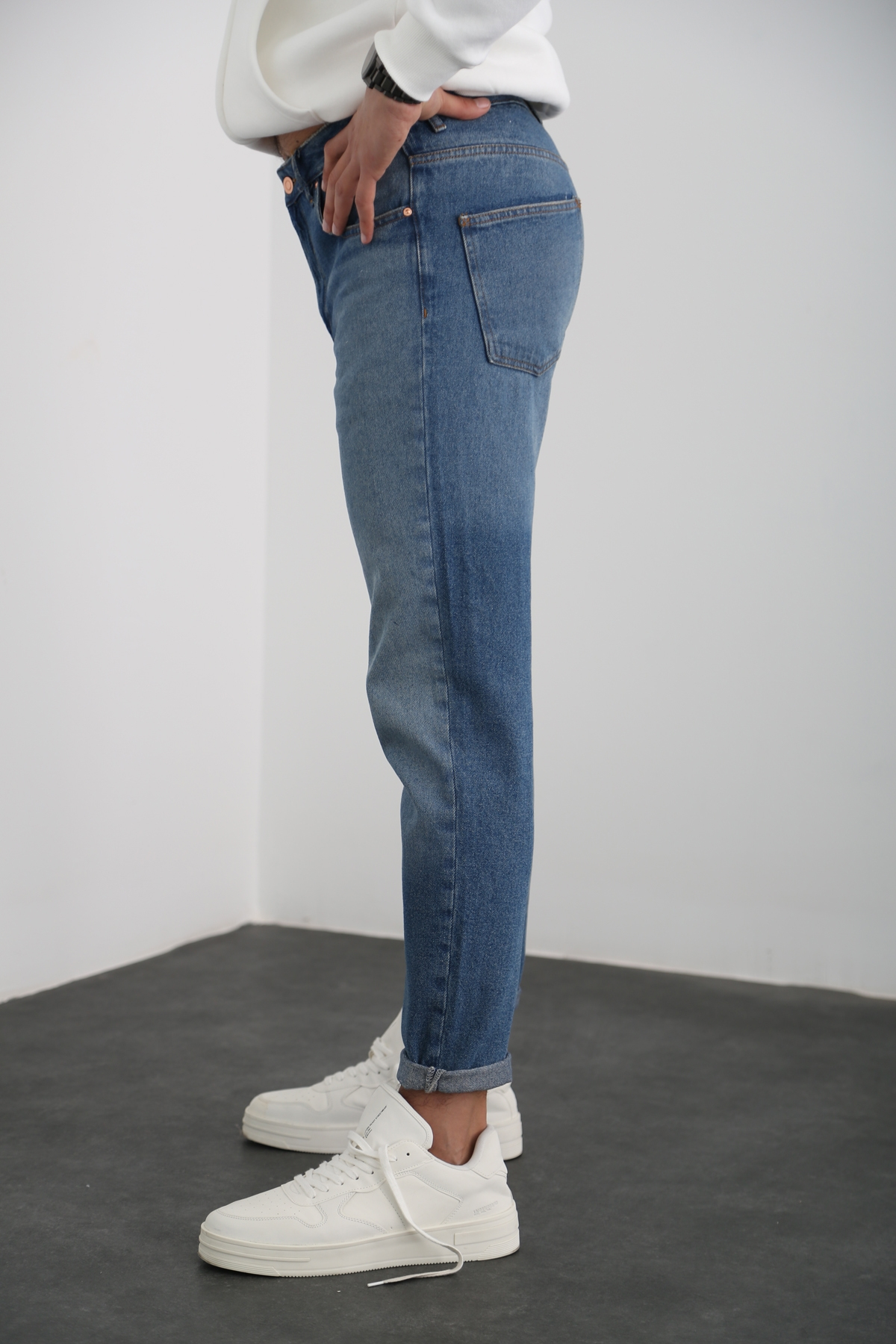 Mavi Erkek Yıkamalı Slim Fit Jean 