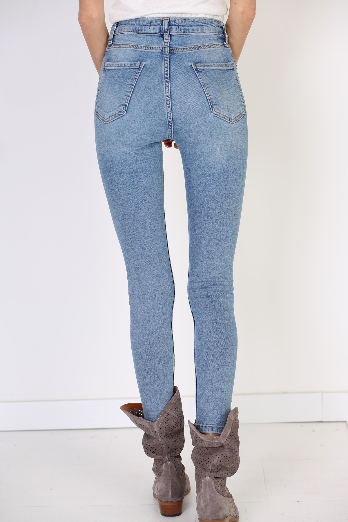 Mavi Extra Yüksek Bel Toparlayan Jean