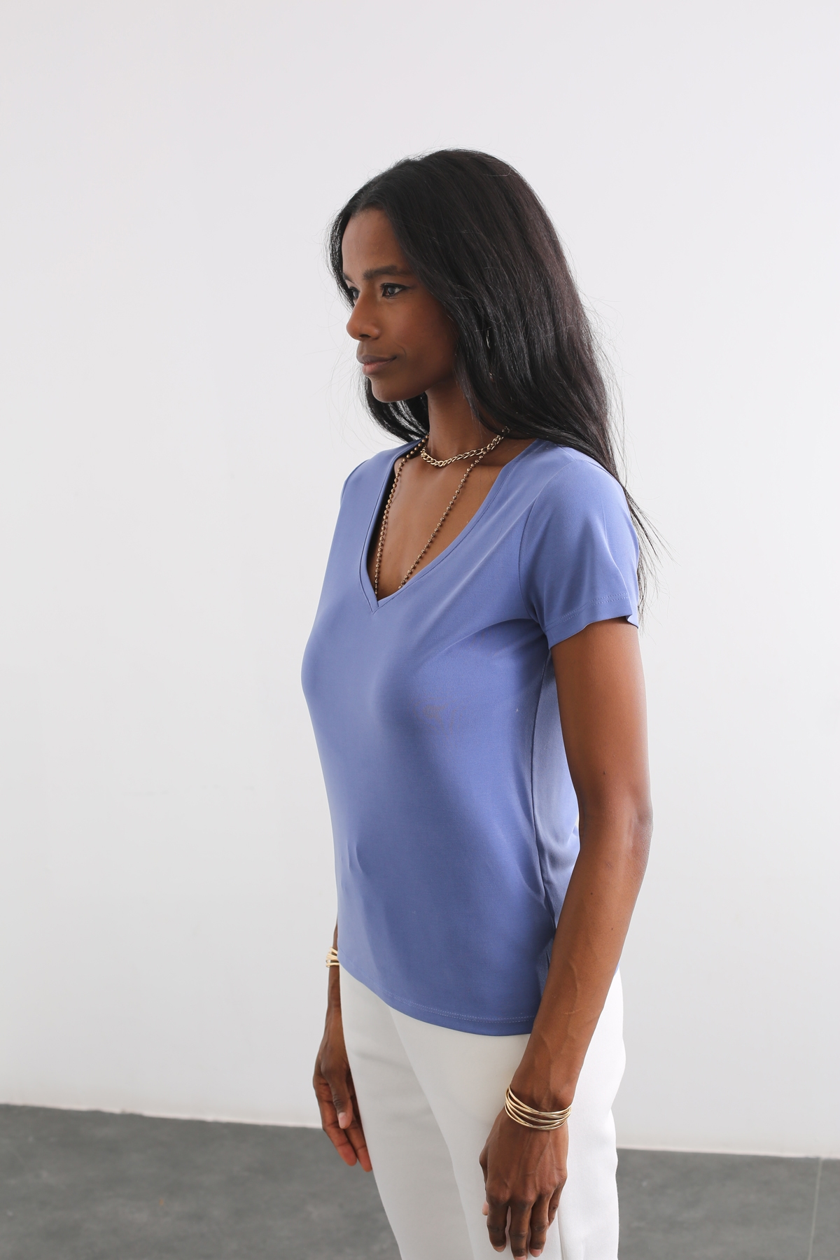 Mavi Modal Kumaş Tshirt 4571