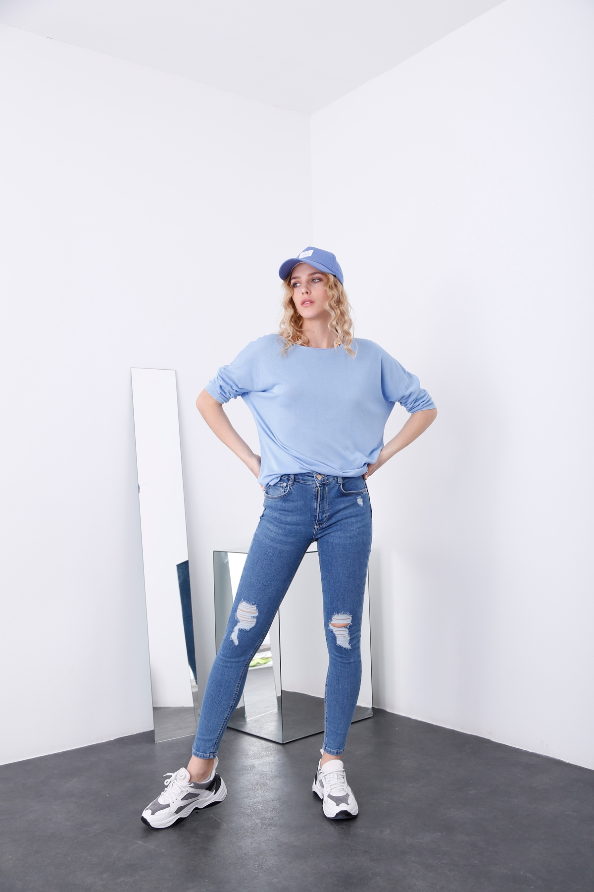 Mavi Orta Bel Extra Push Up Jean 