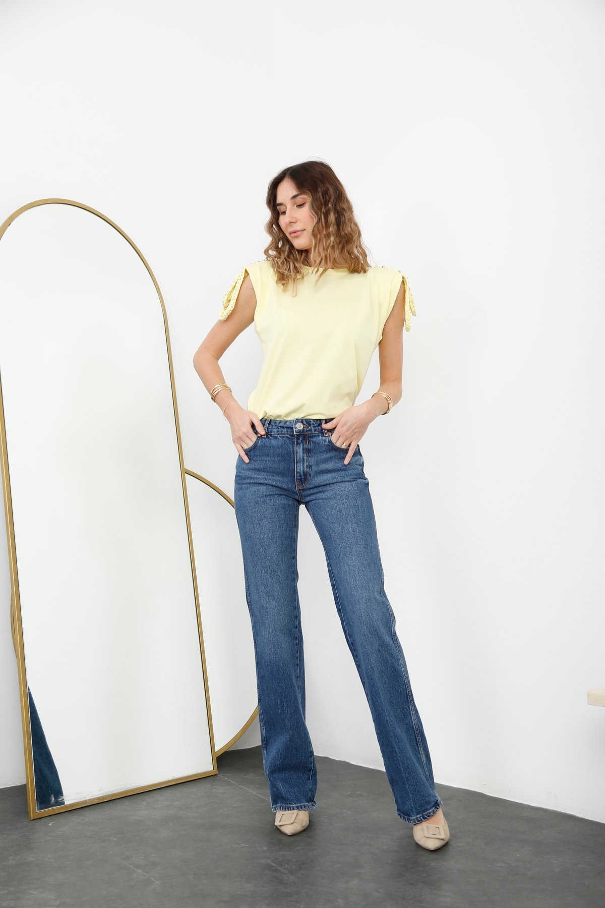 Mavi Orta Bel Straight Fit Jean 251007