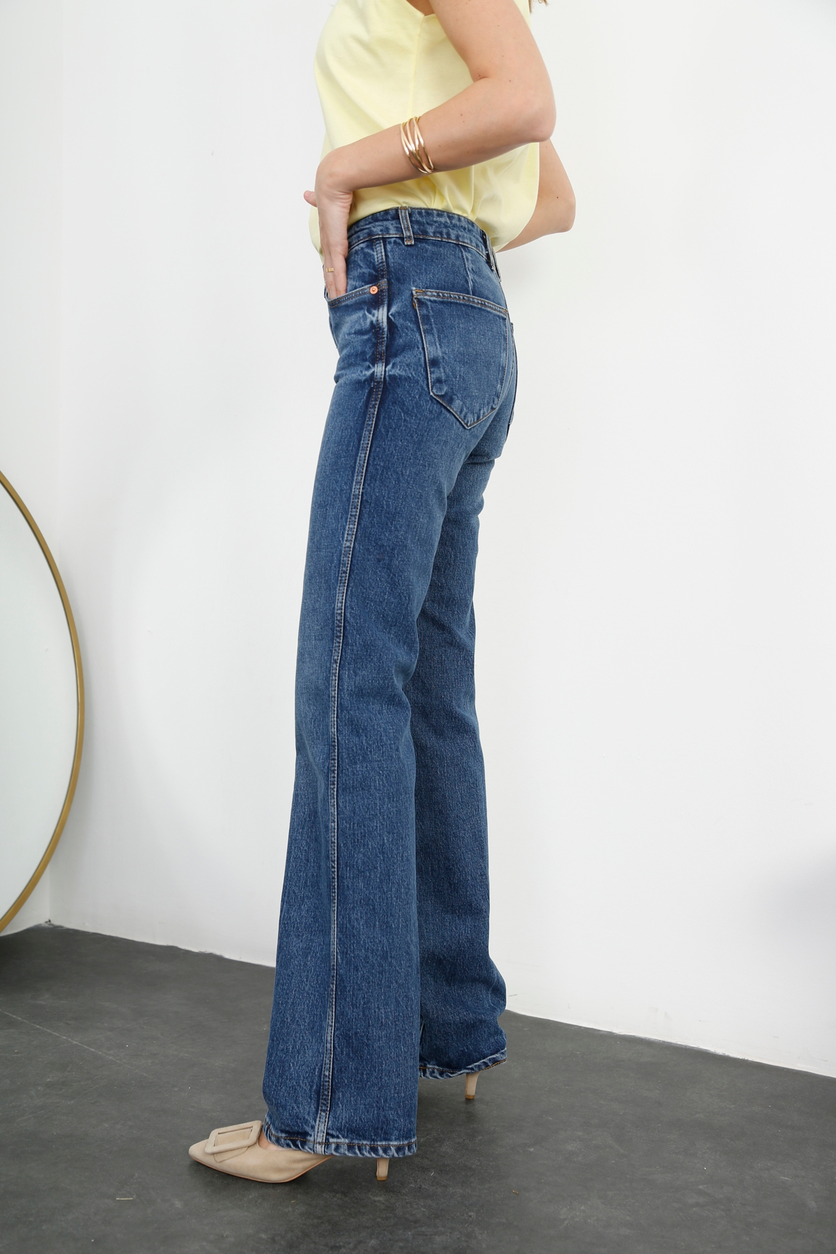 Mavi Orta Bel Straight Fit Jean 251007