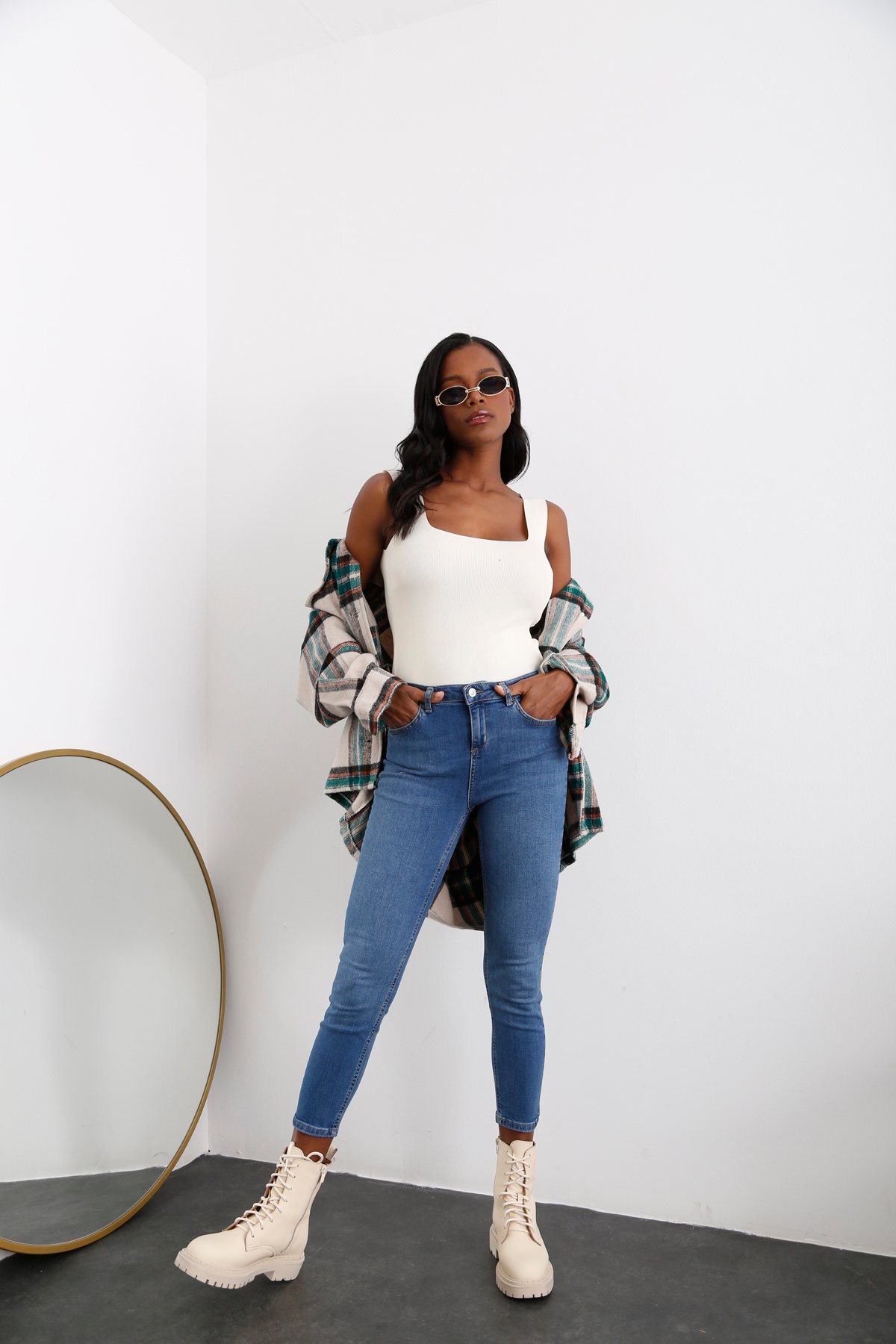 Mavi Ultra Likralı Push Up Jean 