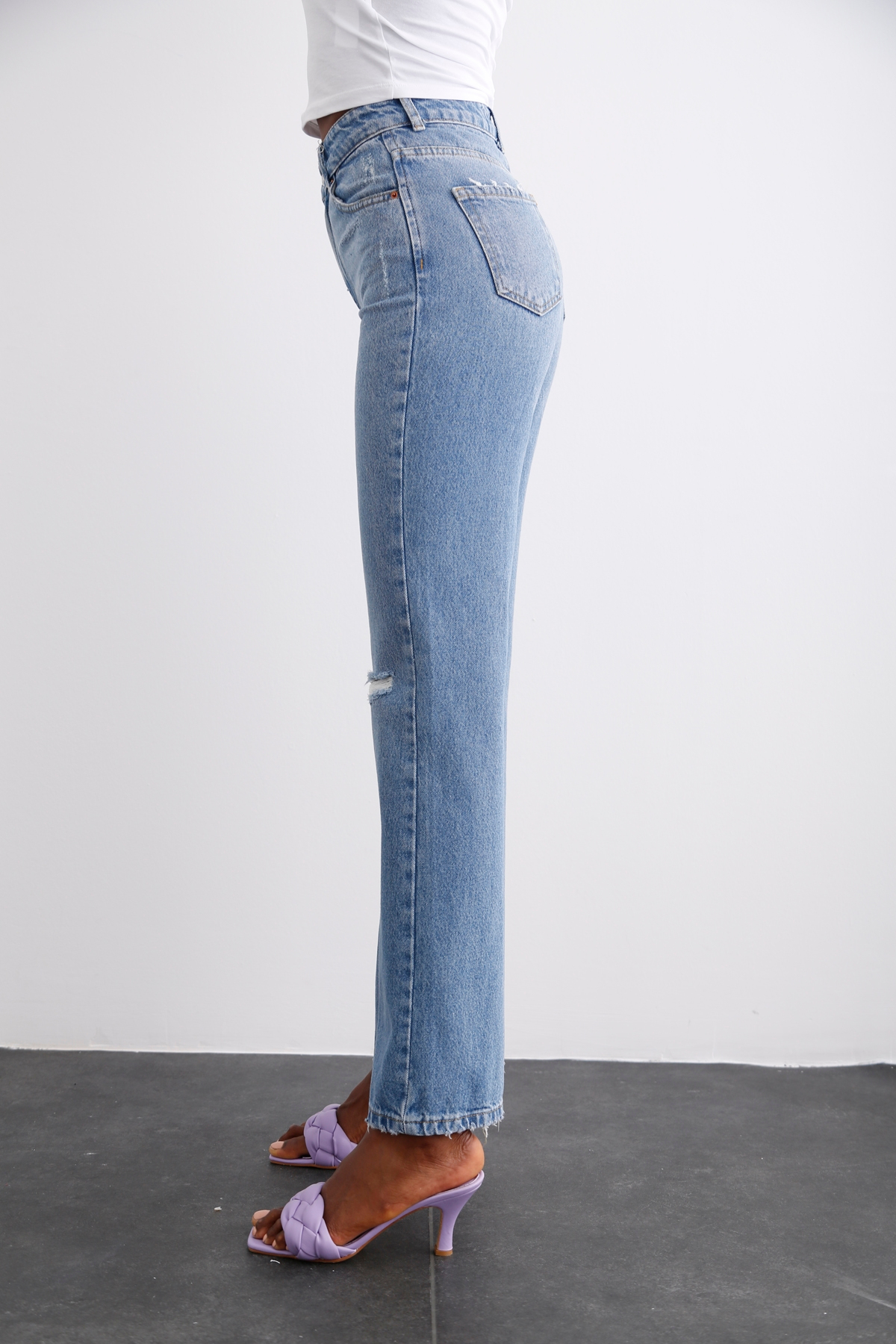 Mavi Yüksek Bel Flare Fit Jean 21396