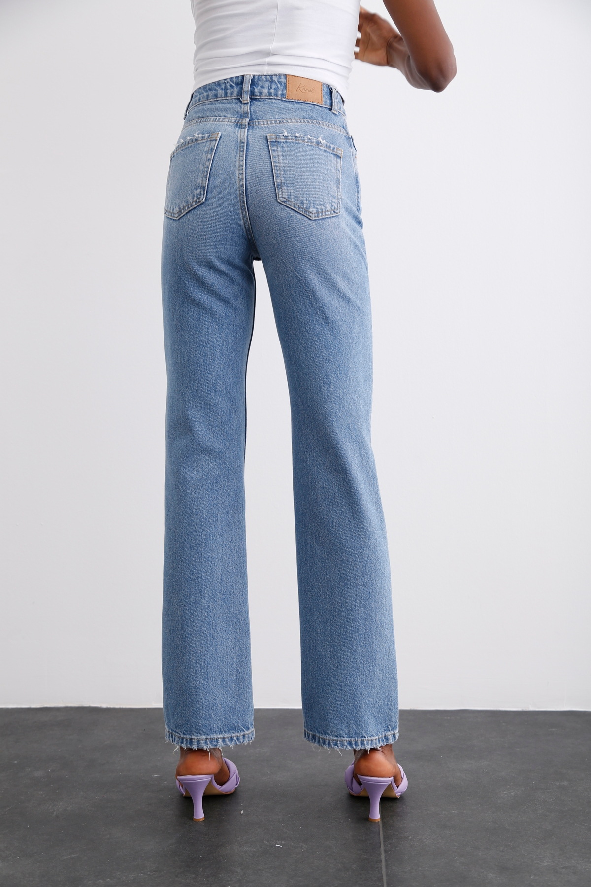 Mavi Yüksek Bel Flare Fit Jean 21396