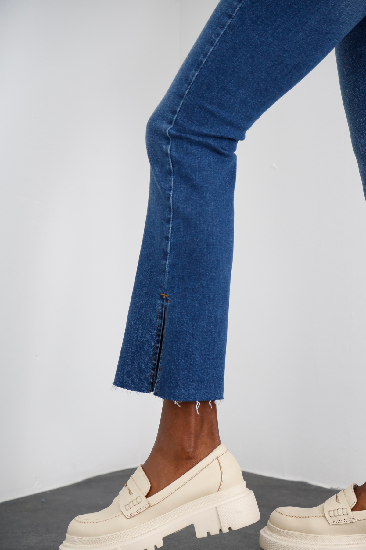 Mavi Yüksek Bel Flare Jean 21303