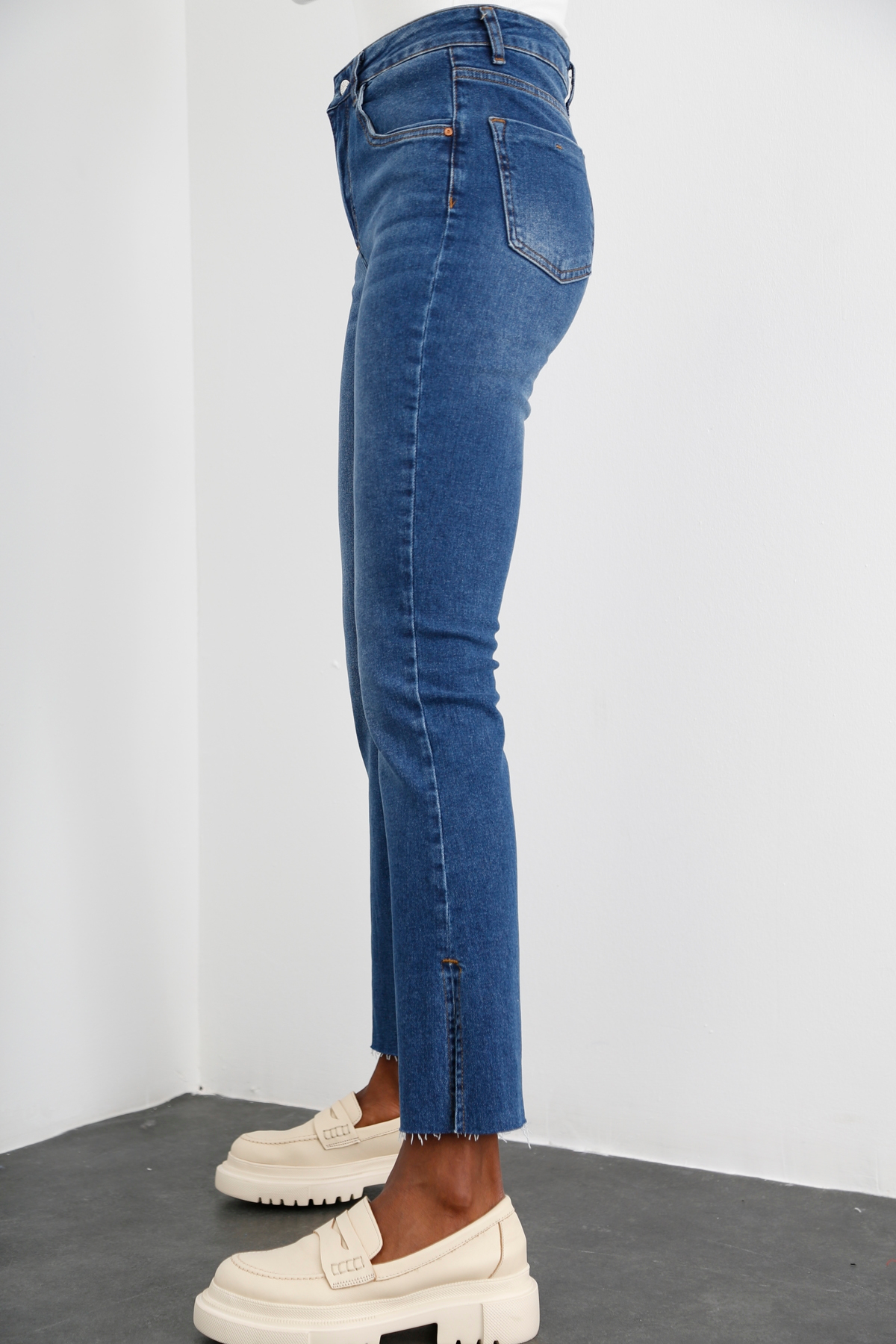 Mavi Yüksek Bel Flare Jean 21303