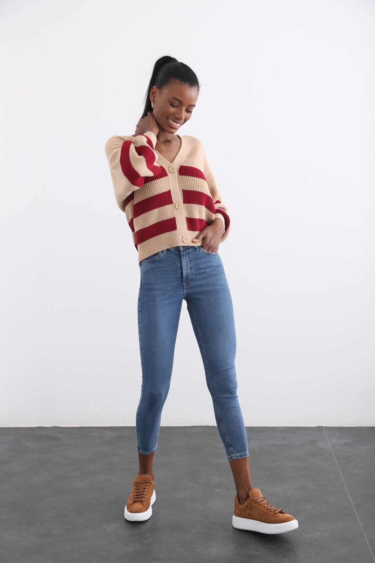 Mavi Yüksek Bel Skinny Jean 