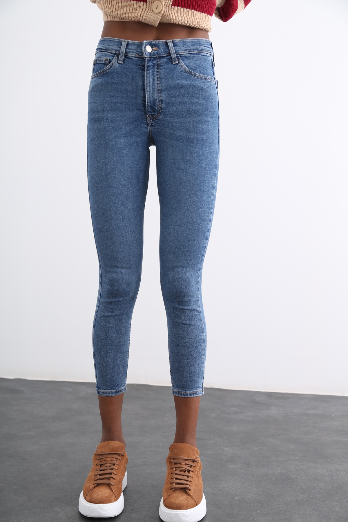 Mavi Yüksek Bel Skinny Jean 