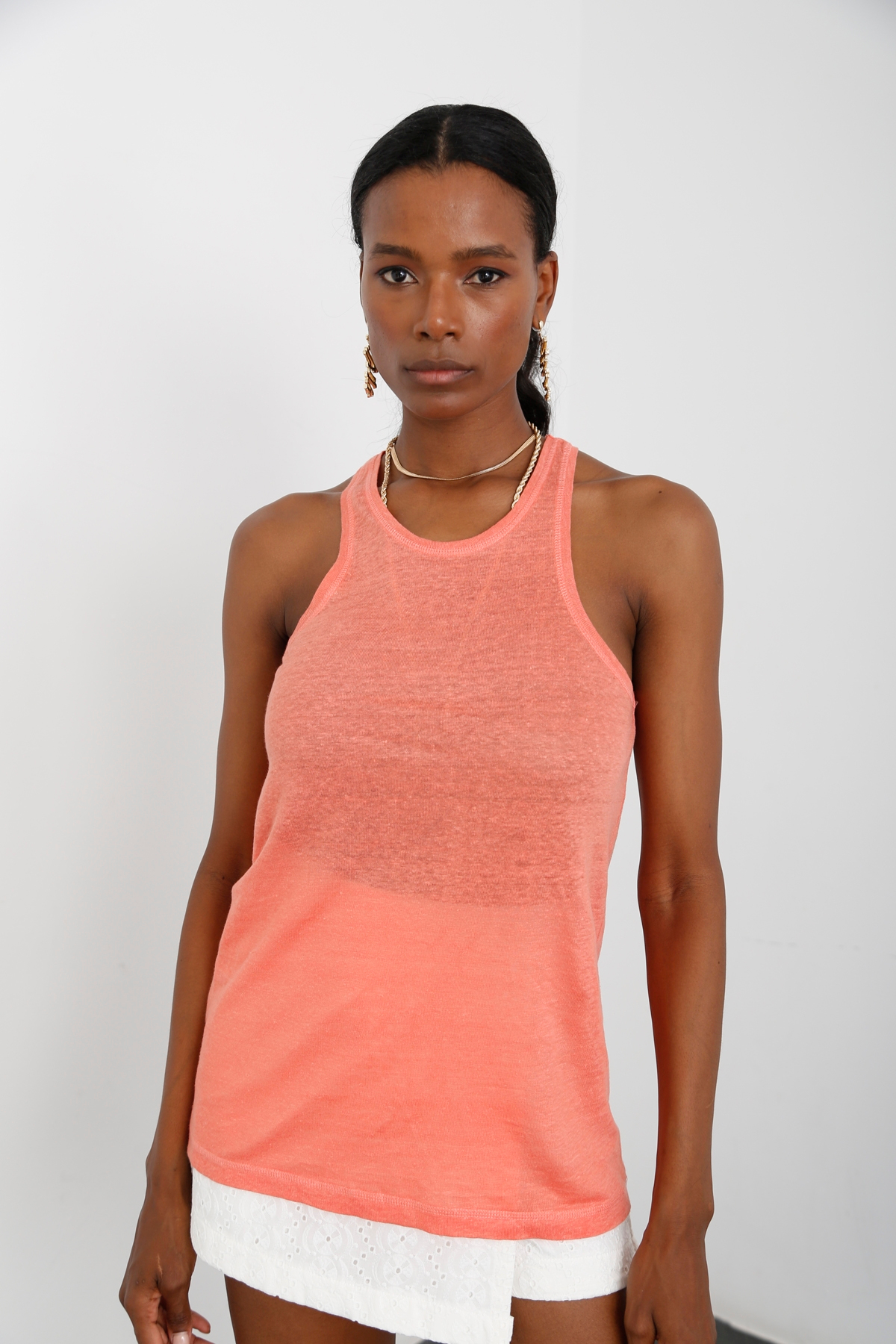 Mercan Halter Kesim Keten Atlet 