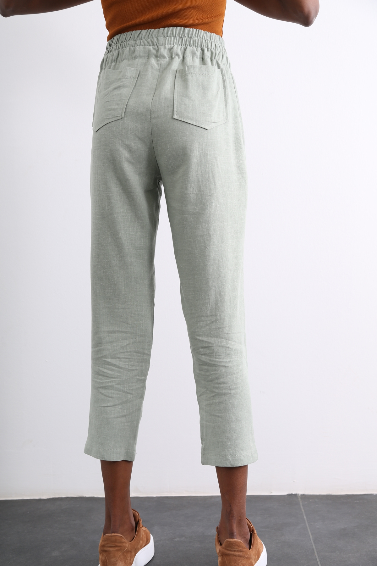Mint Beli Bağcıklı Pantolon 50113