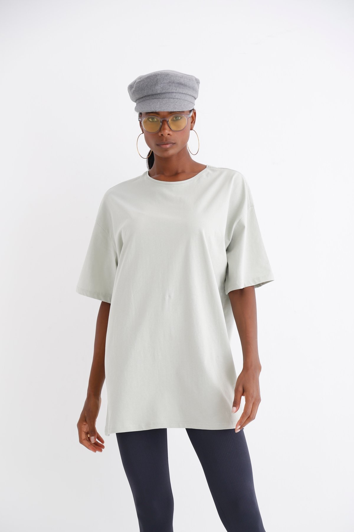 Mint Kısa Kol Basic Tshirt 1295
