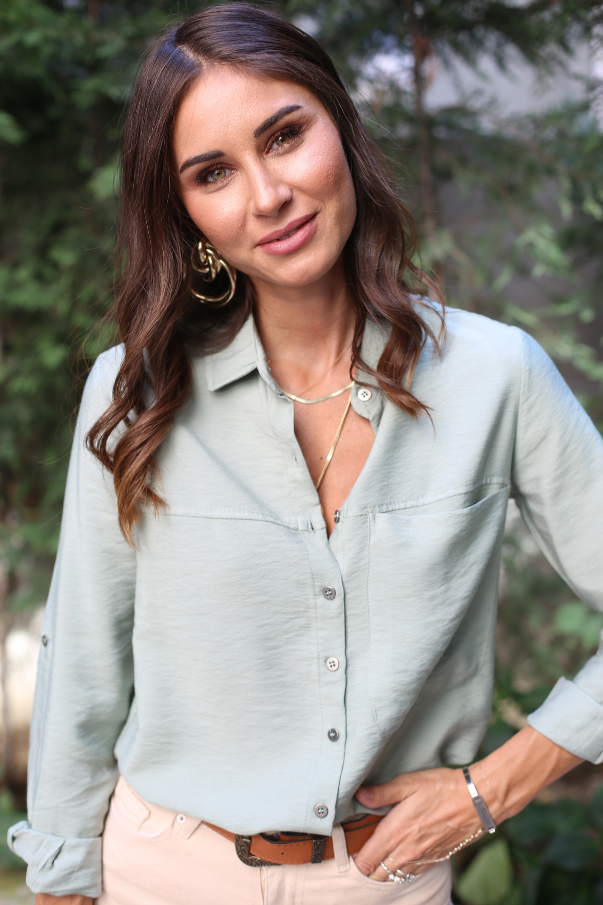 Mint Tek Cep Gömlek