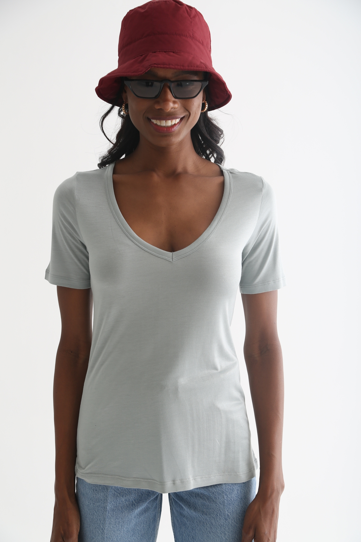 Mint V Yaka Tshirt 