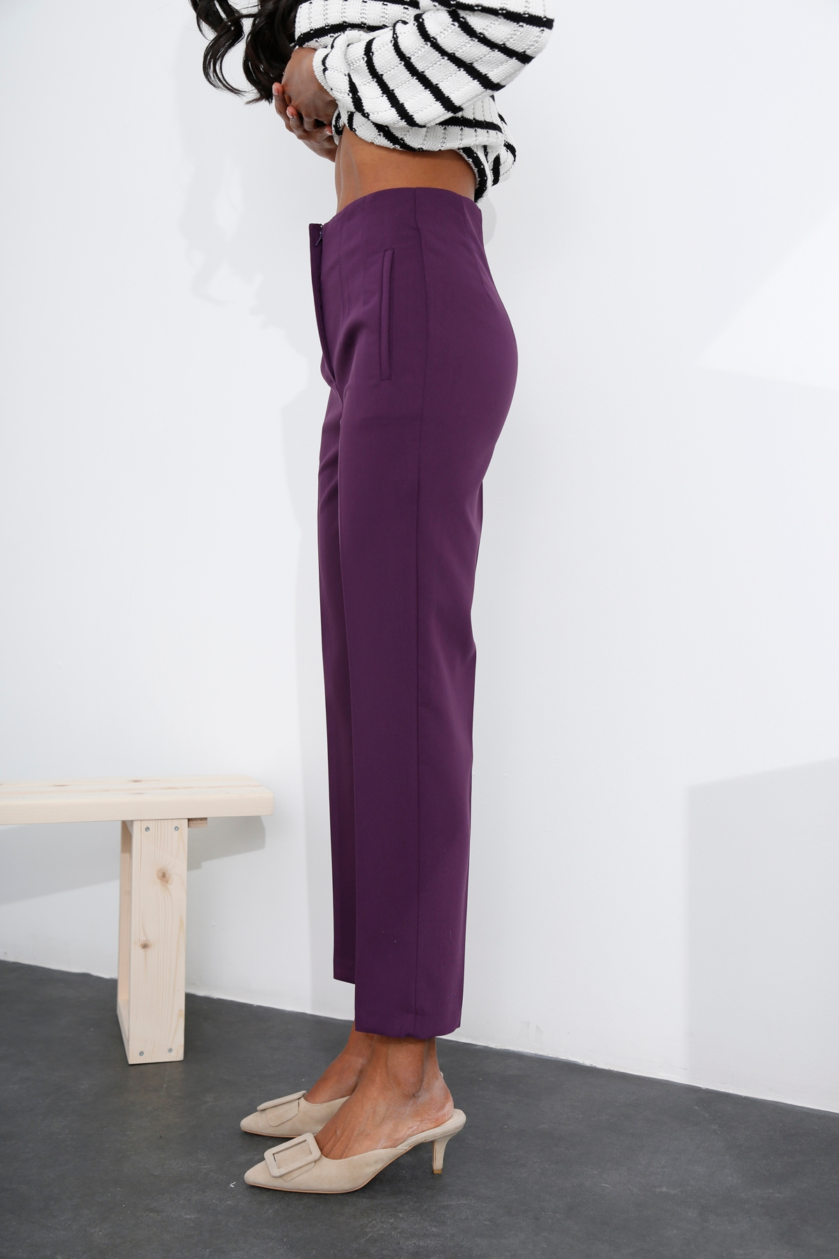 Mürdüm Önü Flatolu Pantolon 5113