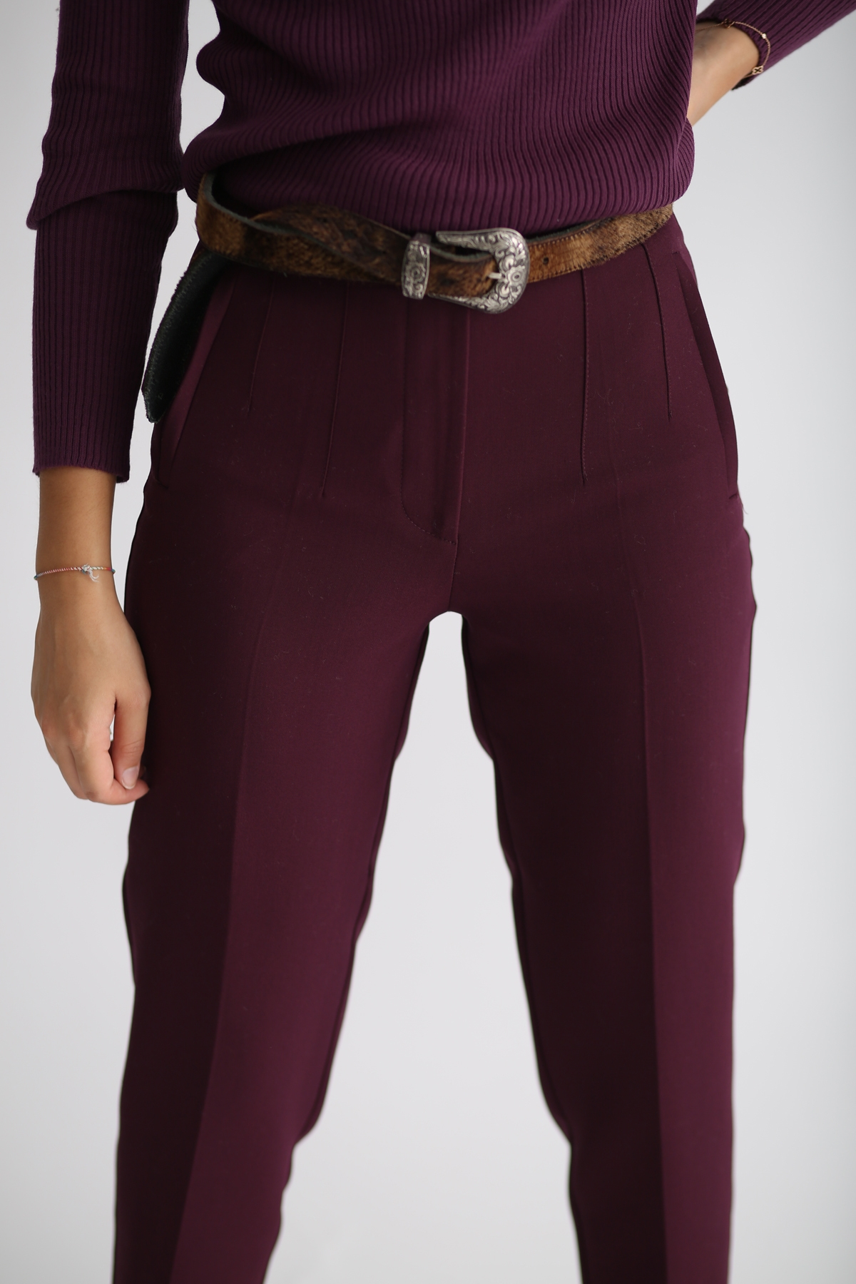 Mürdüm Önü Flatolu Pantolon 5113