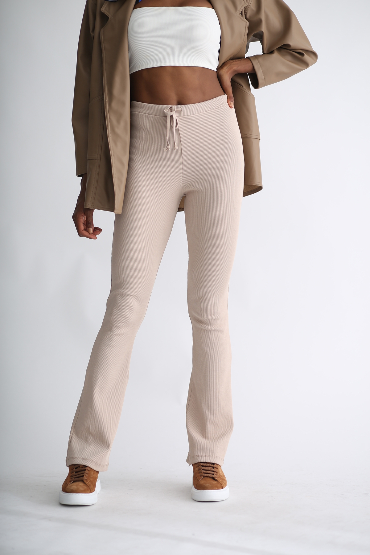 Nude Fitilli İspanyol Paça Pantolon E019