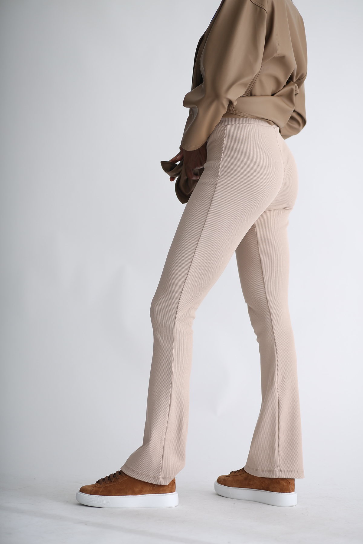 Nude Fitilli İspanyol Paça Pantolon E019