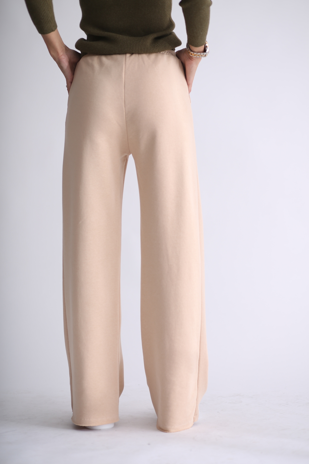 Nude Kesik Bol Paça Eşofman Pantolon 1206