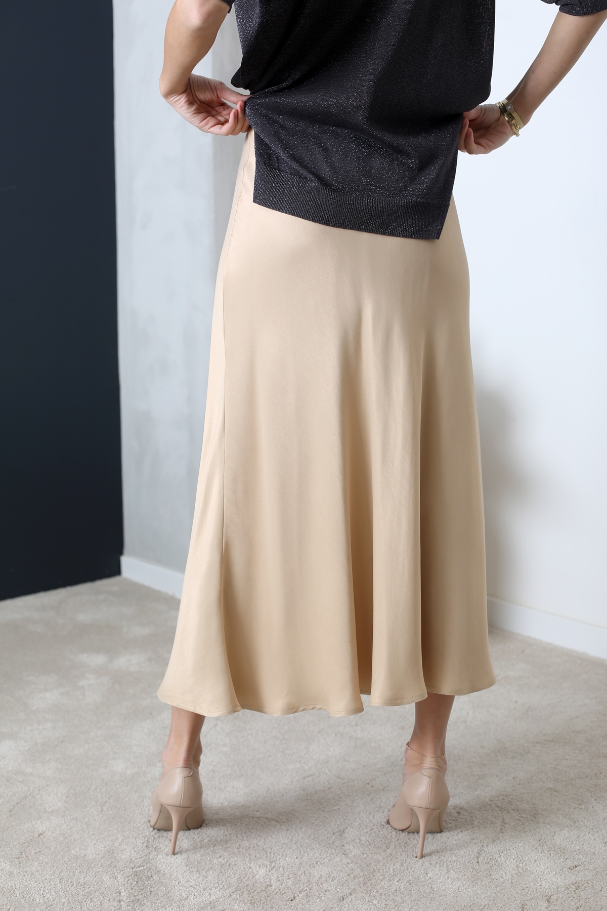 Nude Maxi Saten Etek 11093