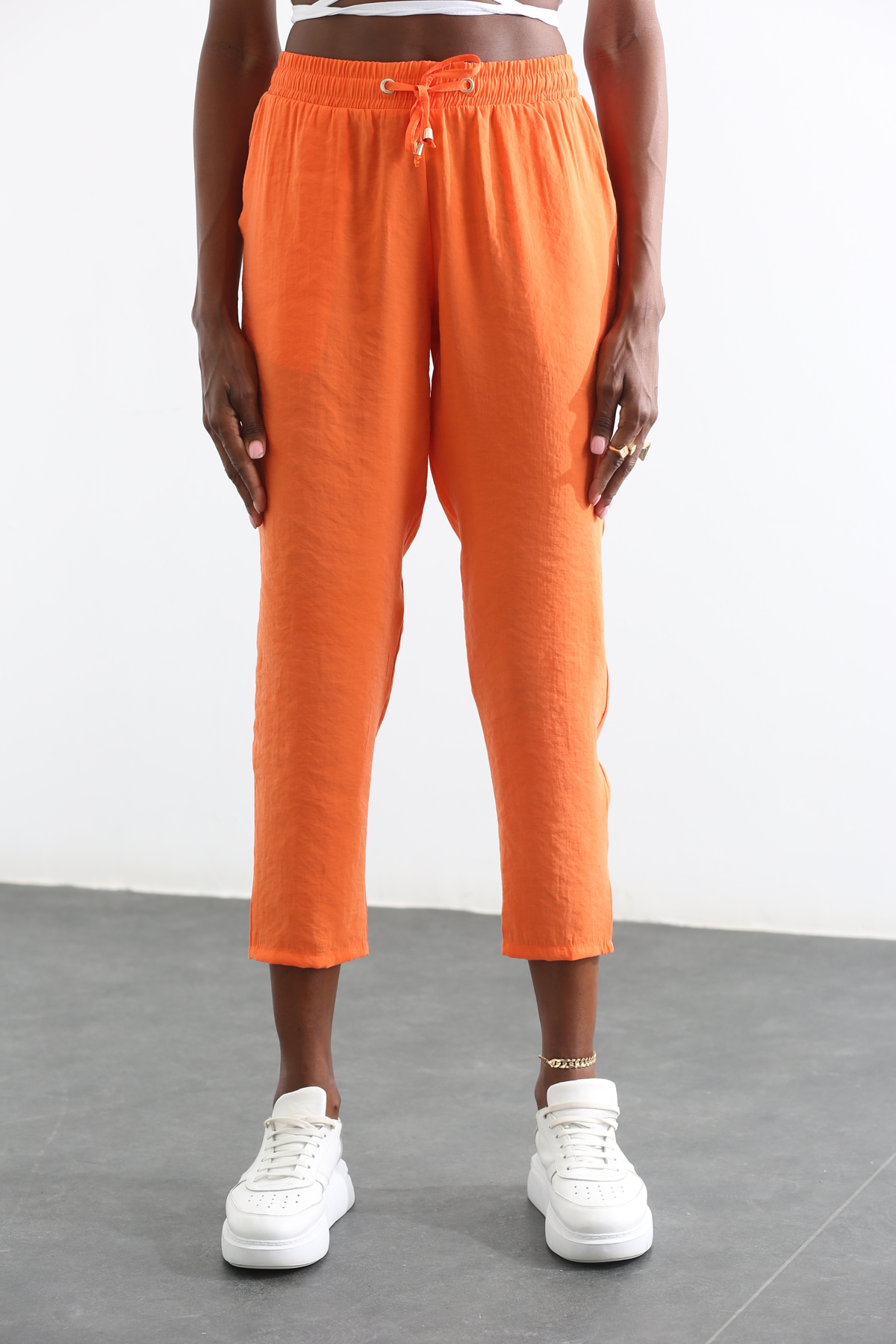 Oranj Beli Bağcıklı Modal Pantolon 00140