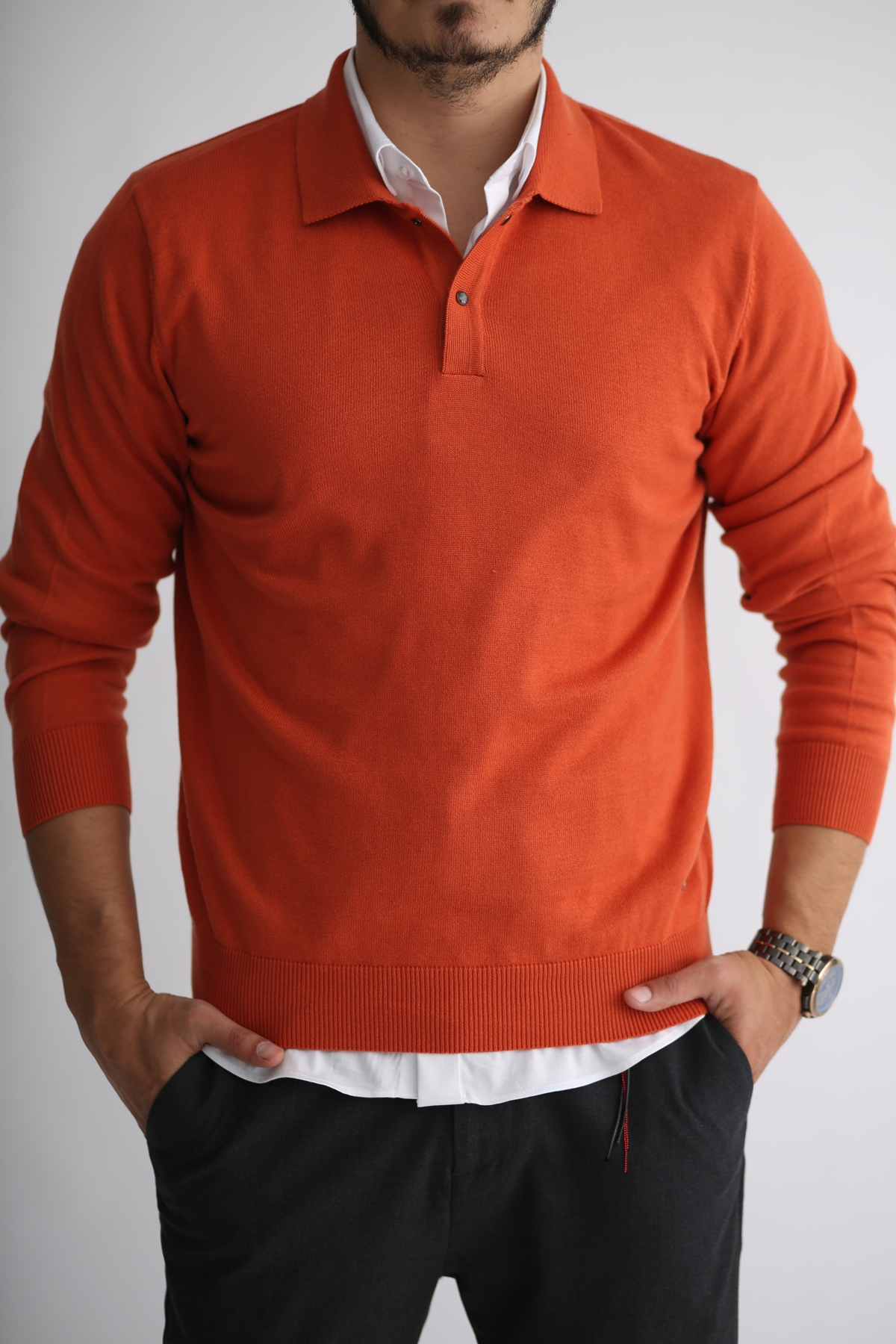 Oranj Erkek Polo Yaka Triko T1006