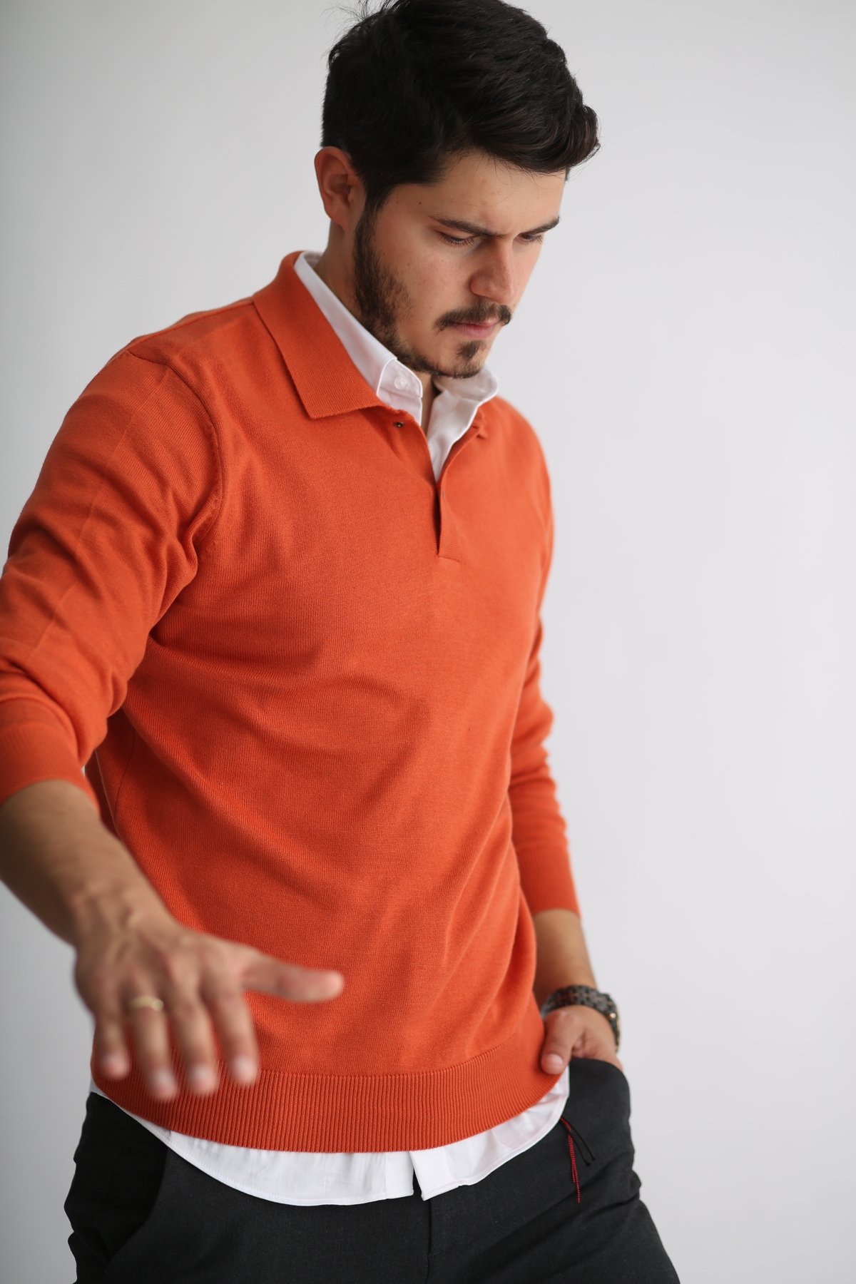 Oranj Erkek Polo Yaka Triko T1006