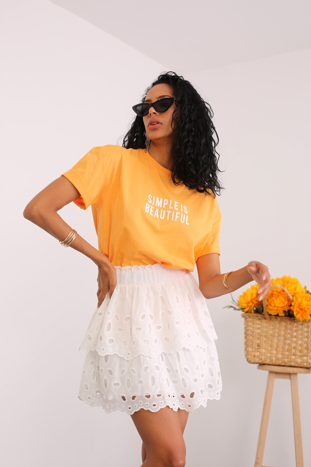 Oranj Simple Is Beautiful Baskılı Tshirt 80841