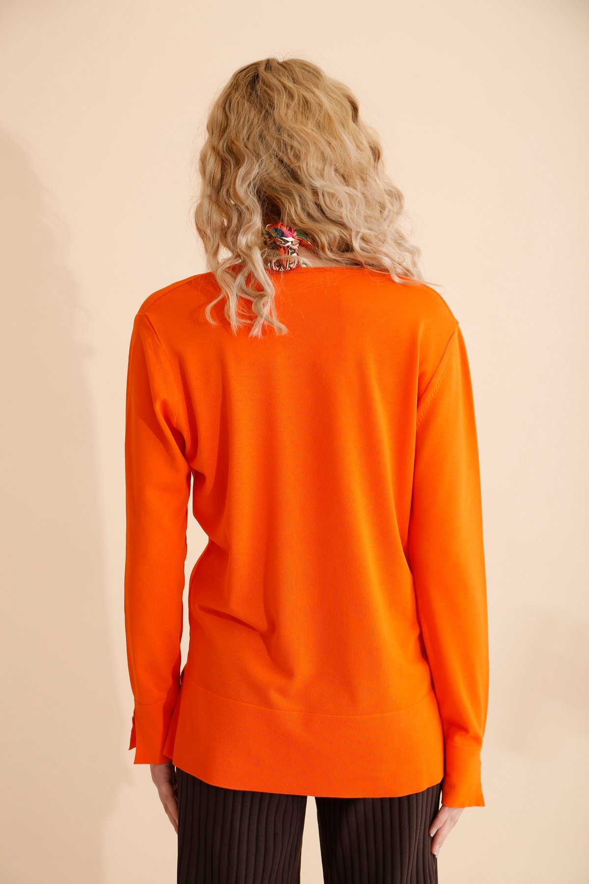 Oranj V Yaka Merserize Triko 715