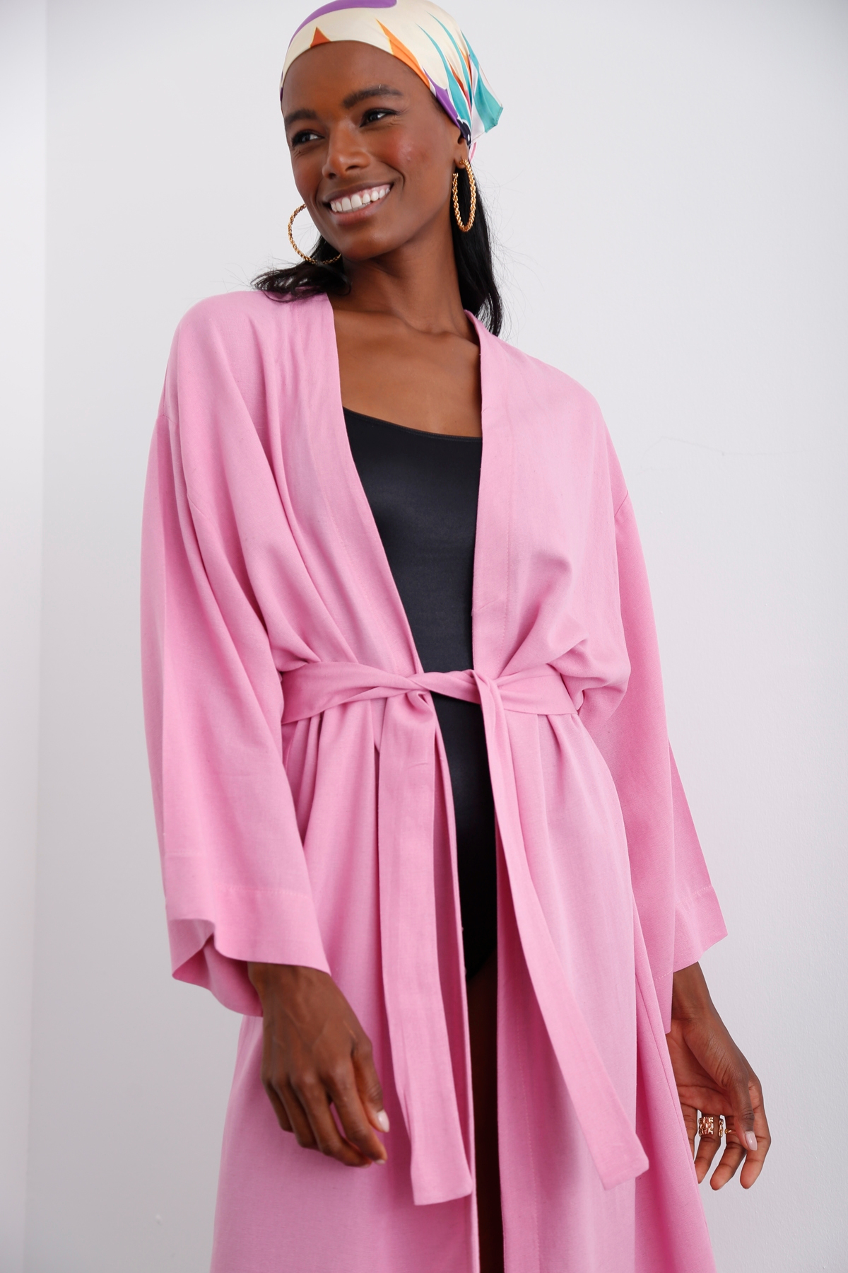 Pembe Kuşaklı Kimono 70029