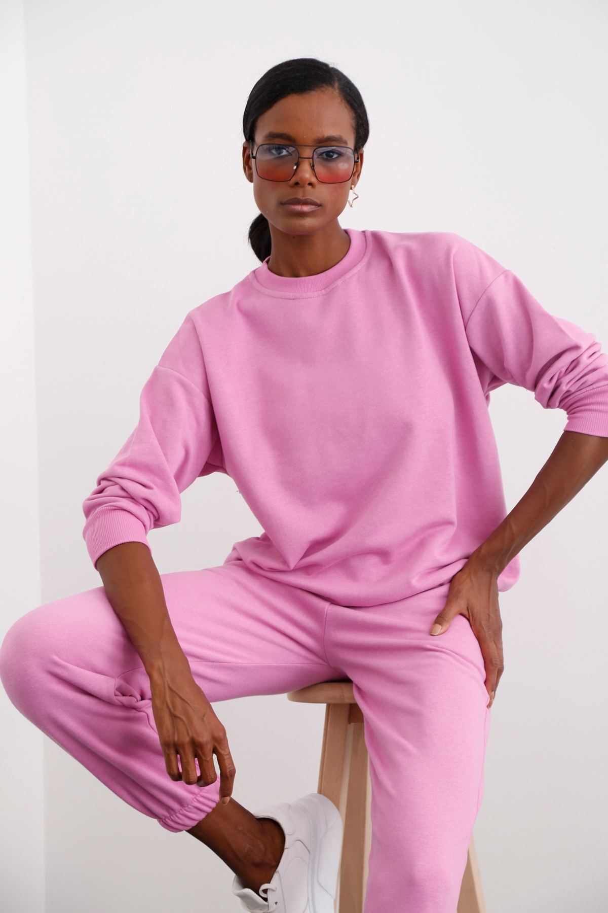 Pembe Paçası Lastikli Eşofman 3189