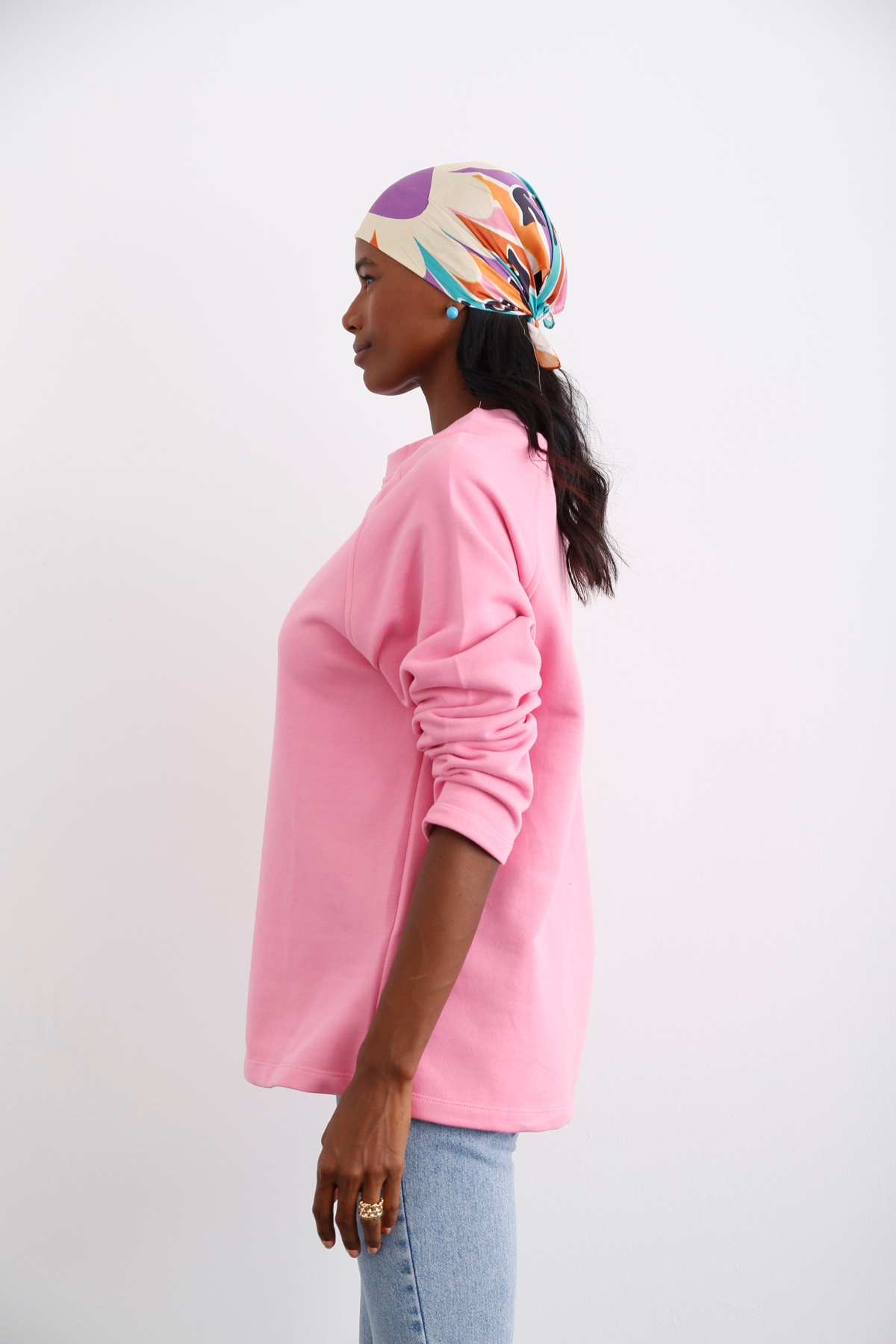 Pembe Reglan Kol Sweatshirt 20026