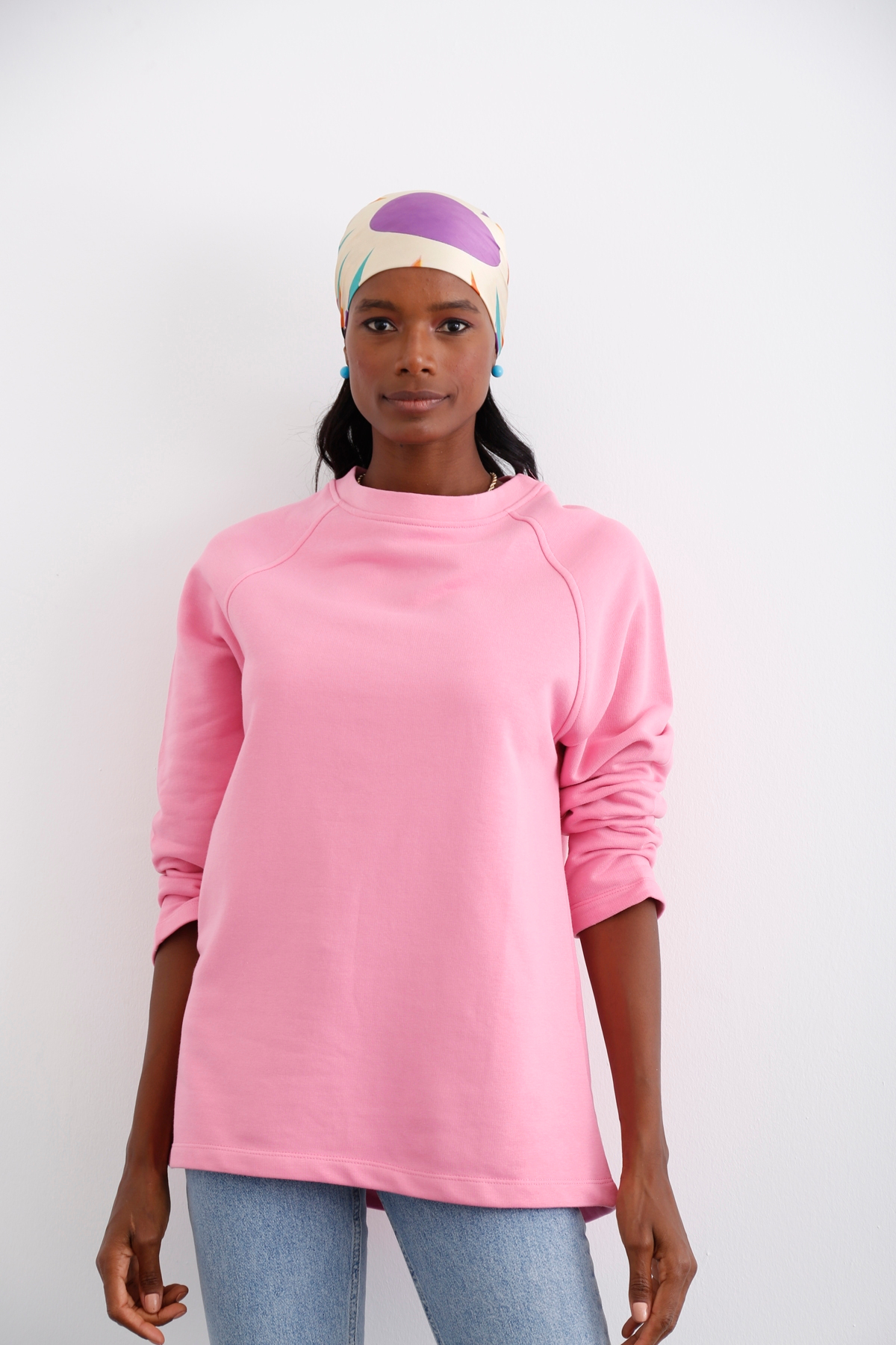 Pembe Reglan Kol Sweatshirt 20026