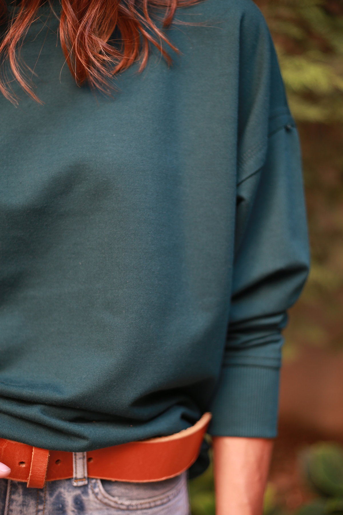 Petrol Mavisi Basic Sweatshirt