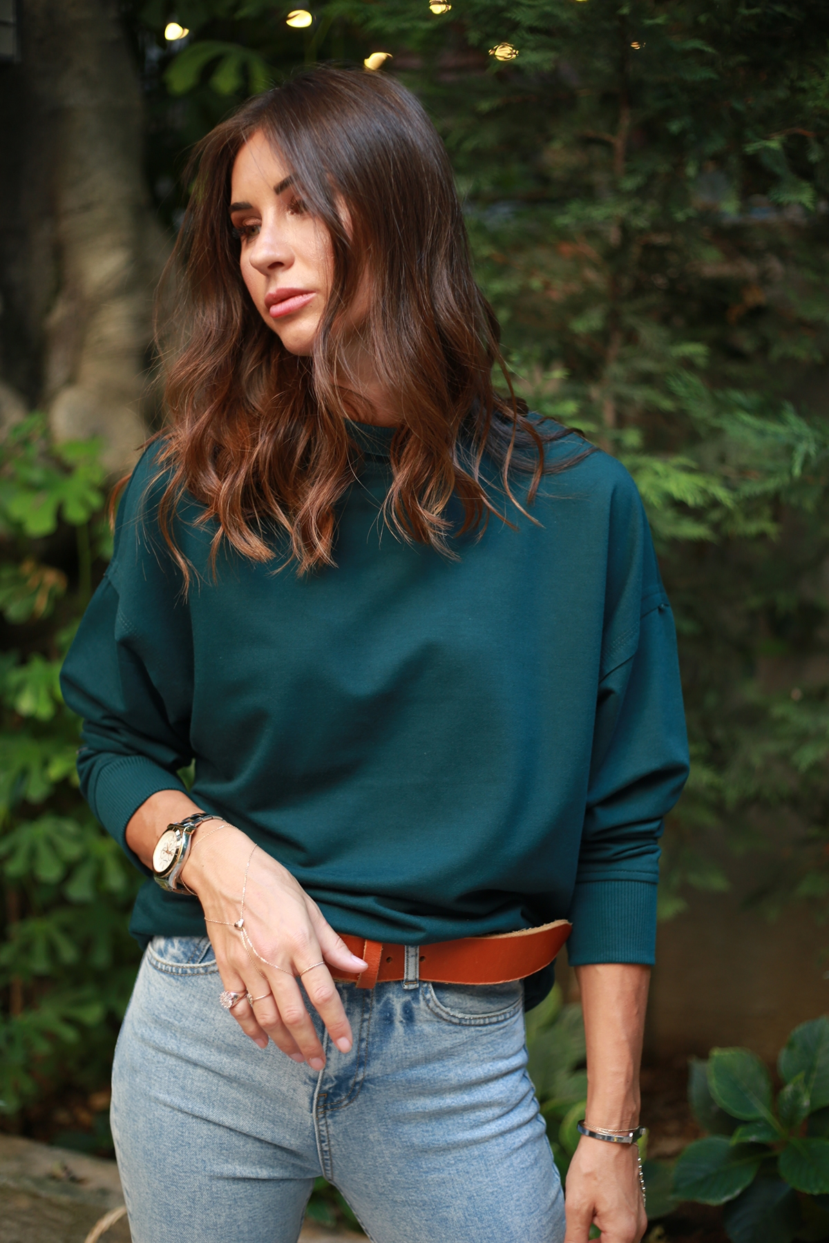 Petrol Mavisi Basic Sweatshirt