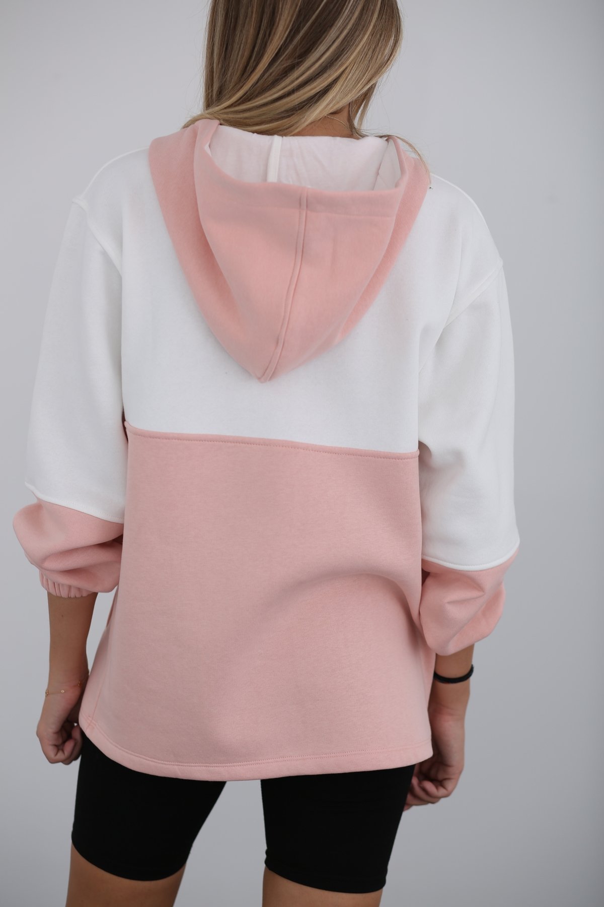 Pudra İki Renk Şardonlu Sweatshirt 3228