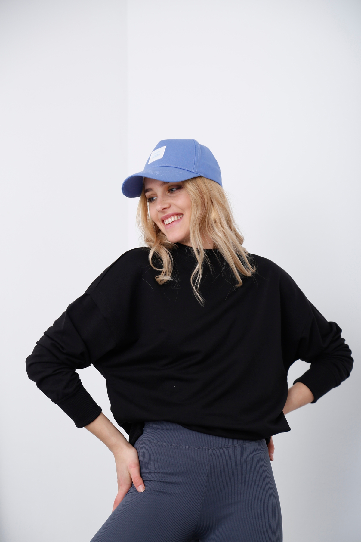 Siyah Basic Sweatshirt 9002