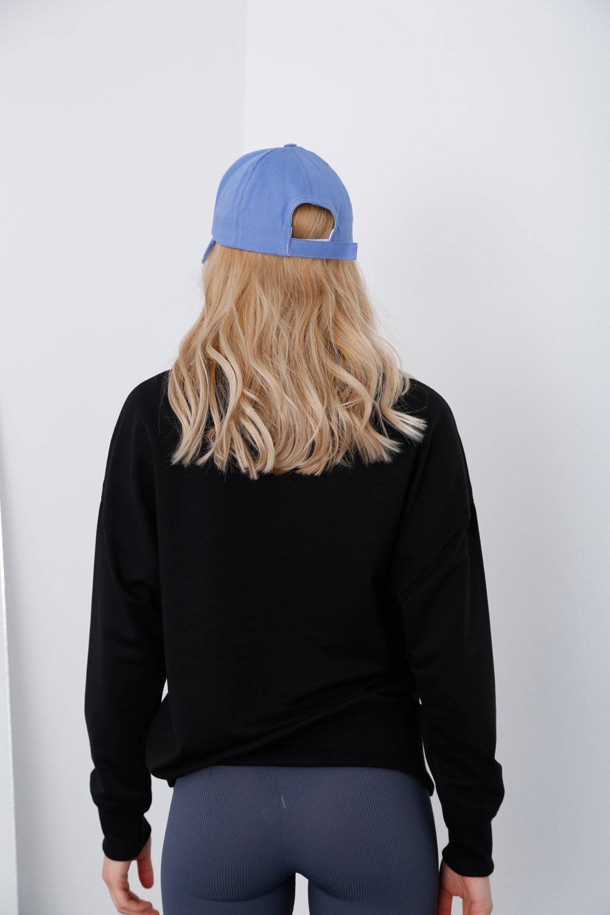Siyah Basic Sweatshirt 9002