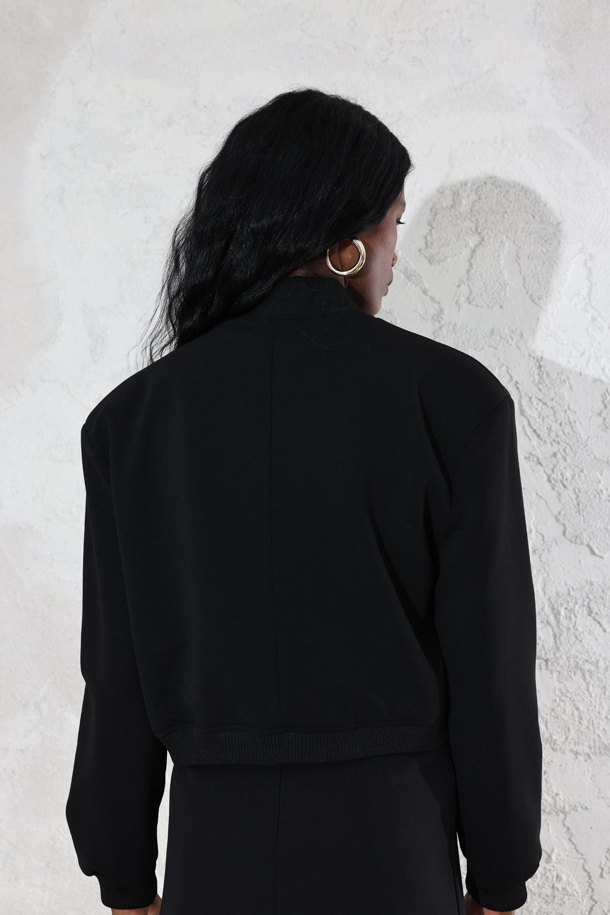 Siyah Bomber Ceket 