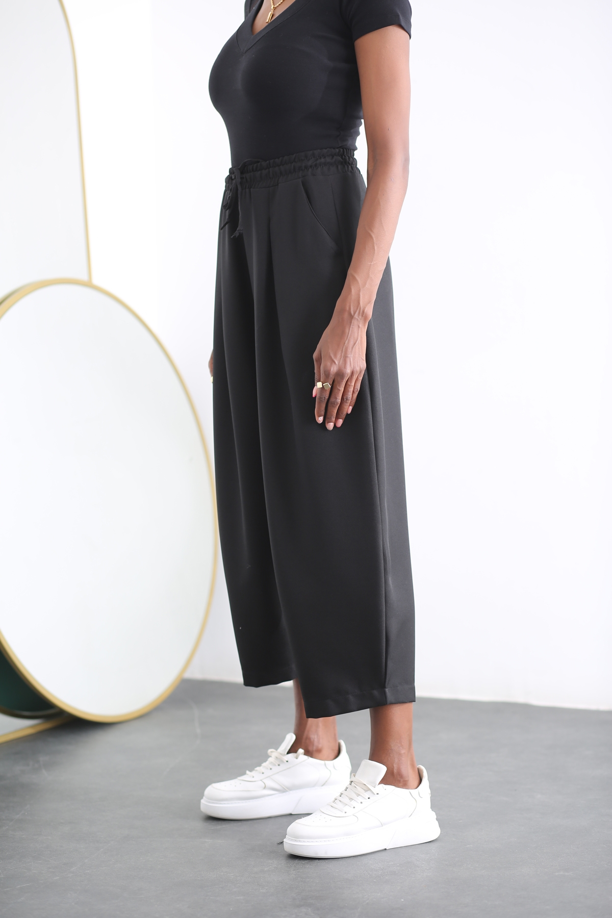 Siyah Cepli Şalvar Pantolon 40099